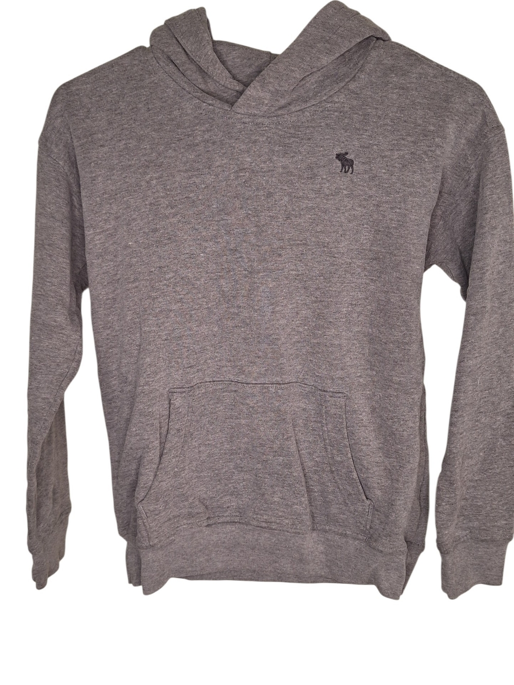 abercrombie kids Heather Gray Hooded Pullover Sweatshirt